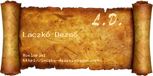 Laczkó Dezső névjegykártya